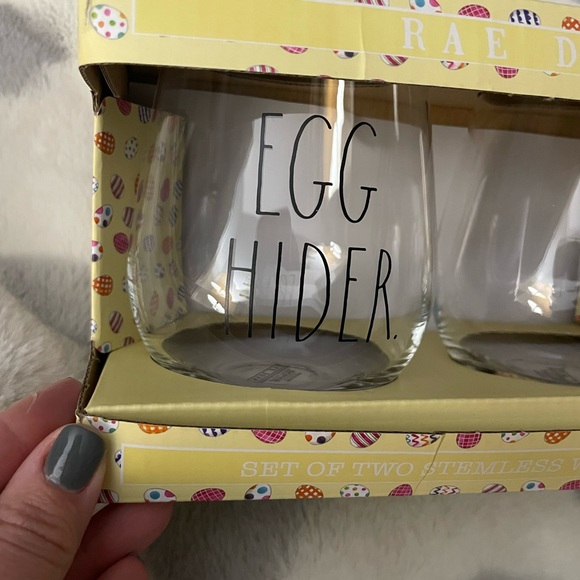 2 Rae Dunn Stemless Wine glasses - Picture 3 of 7